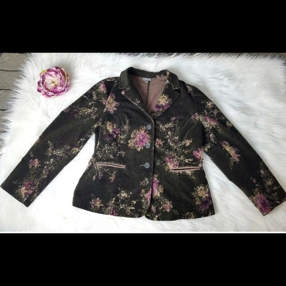 J. Jill Jackets & Blazers - 💥HOST PICK💥Vintage Velvet Flower Blazer Jacket